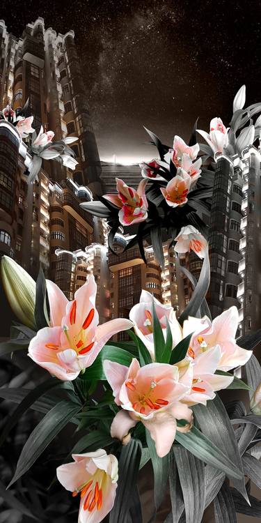 City flowers - photo collage, digital print - Limited Edition of 25 thumb