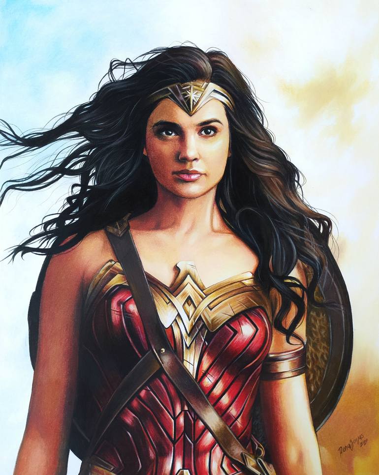 wonder woman Drawing by Rena Borjas | Saatchi Art