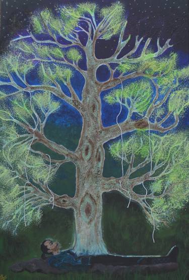 Original Expressionism Tree Paintings by Sehrish Khan