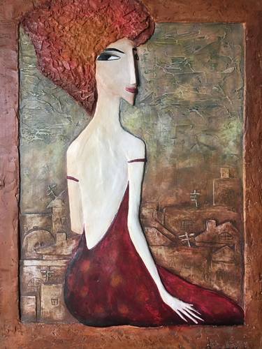 Original Art Deco Women Paintings by Oksana Kovalenkova