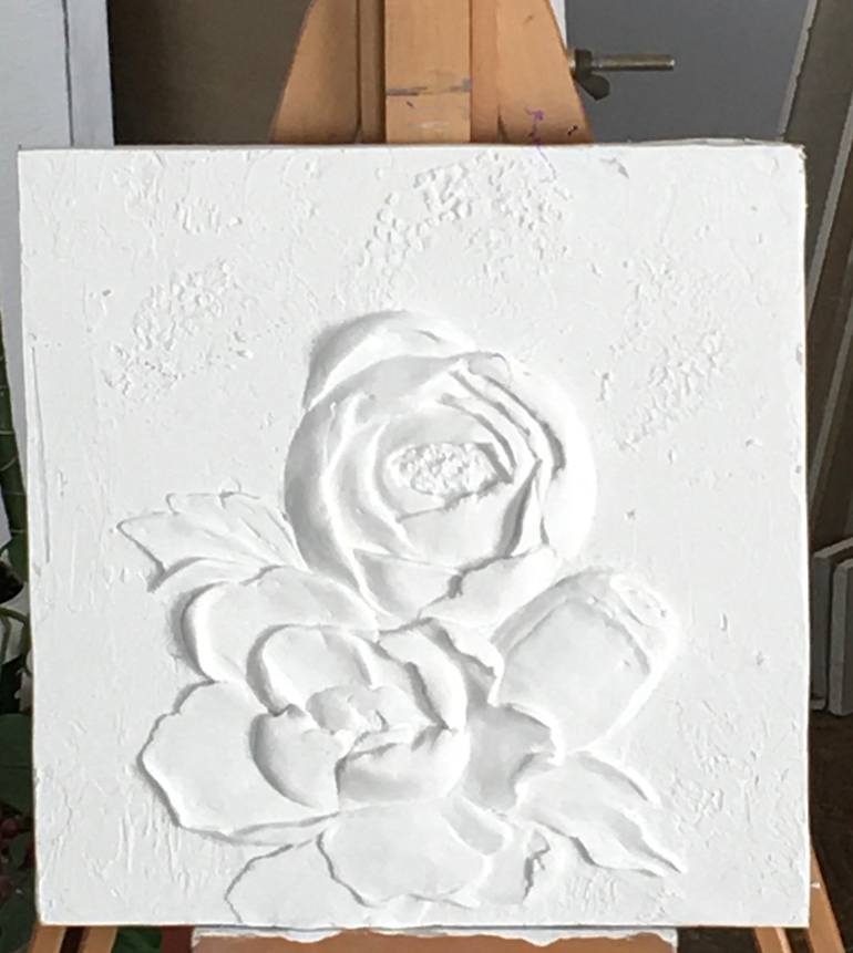 Original Art Deco Floral Sculpture by Oksana Kovalenkova