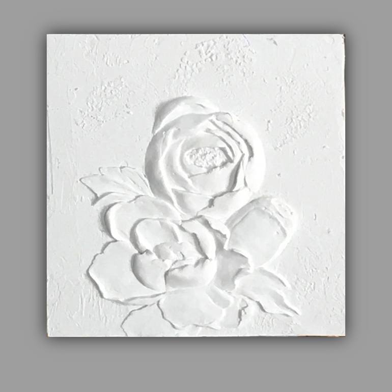 Original Art Deco Floral Sculpture by Oksana Kovalenkova