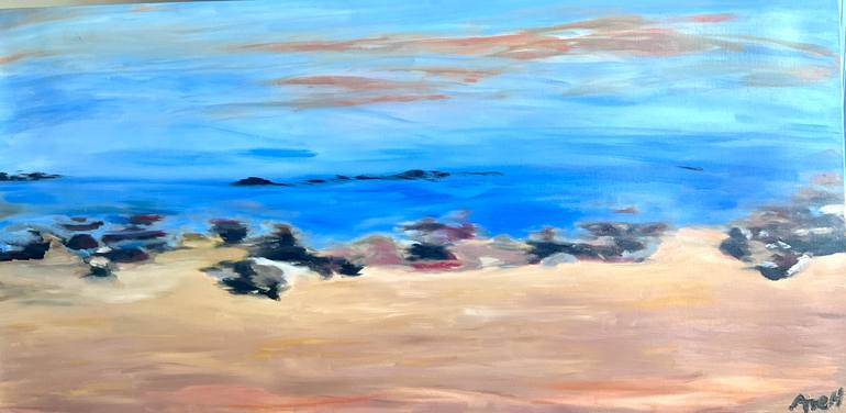 Original Abstract Expressionism Seascape Painting by Ane Howard