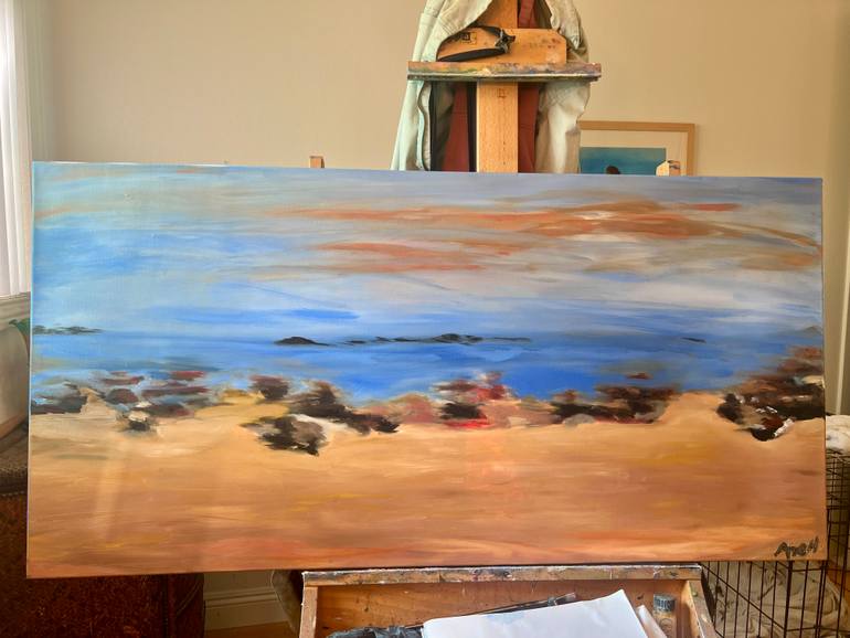 Original Abstract Expressionism Seascape Painting by Ane Howard