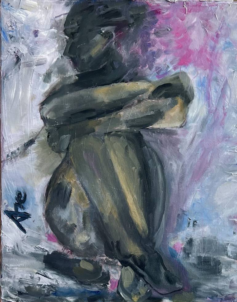 Original Expressionism Nude Painting by Ane Howard
