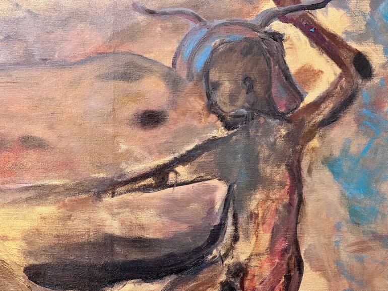 Original Abstract Expressionism Animal Painting by Ane Howard