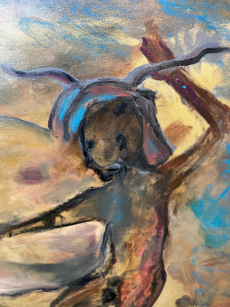 Original Abstract Expressionism Animal Painting by Ane Howard