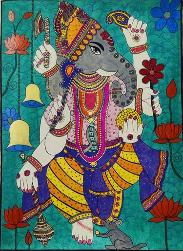 Ganesha Madhubani Painting thumb
