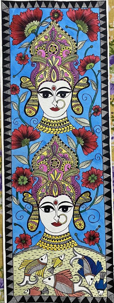 Print of Folk Classical mythology Paintings by Indu Prasad
