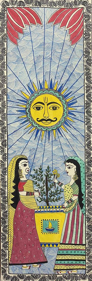 Women worshiping Sun thumb