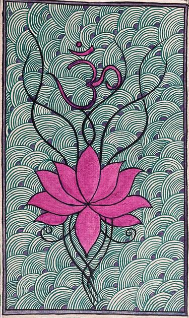 Lotus madhubani thumb