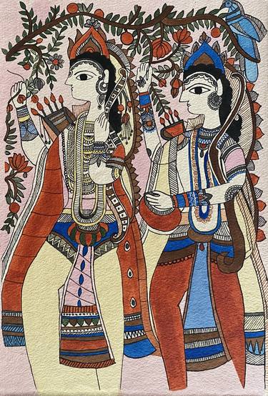 Print of Religious Paintings by Indu Prasad