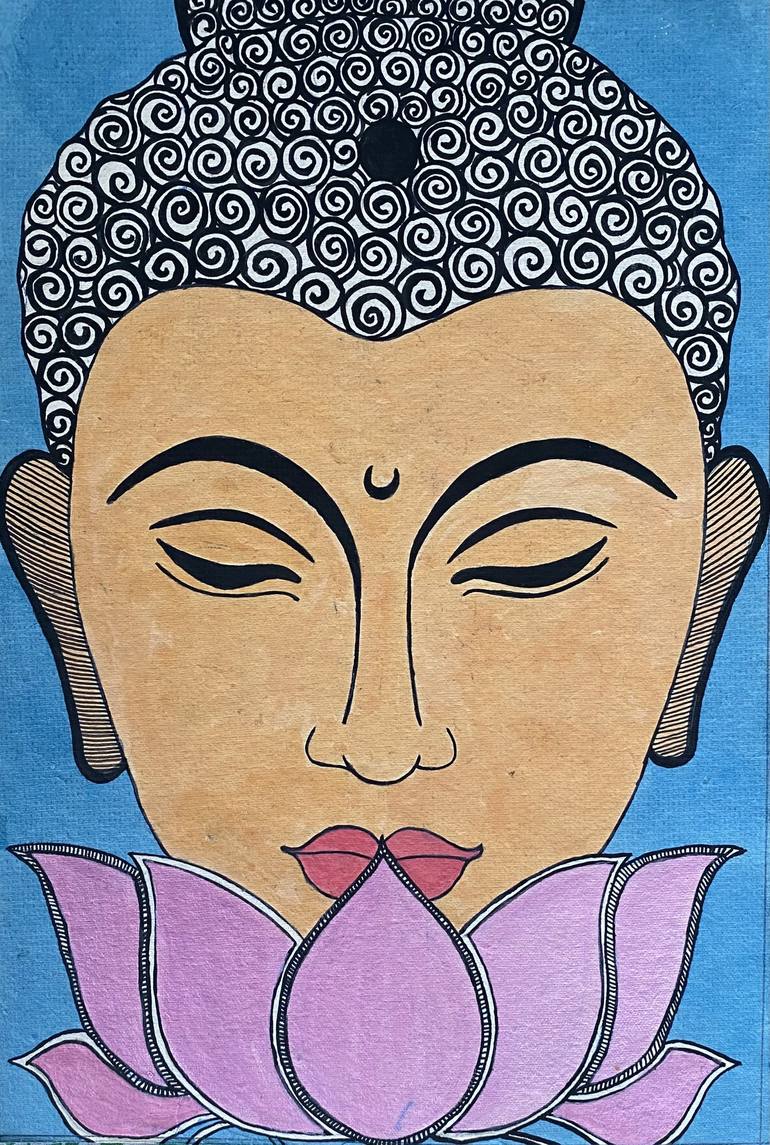 Buddha Painting by Indu Prasad | Saatchi Art