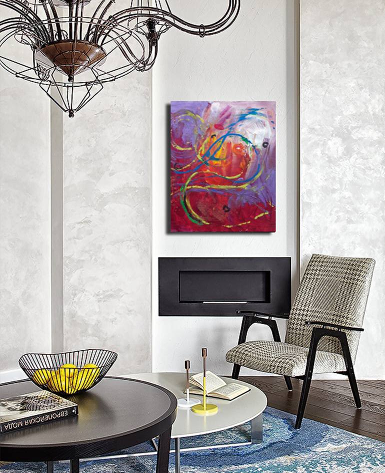 Original Abstract Expressionism Abstract Painting by Nadia Porro