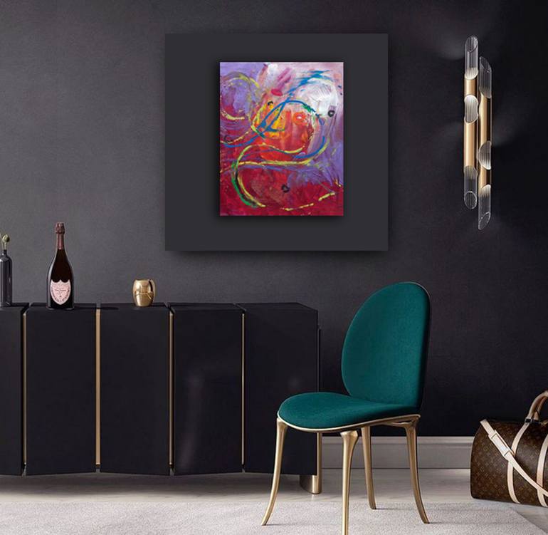 Original Abstract Expressionism Abstract Painting by Nadia Porro