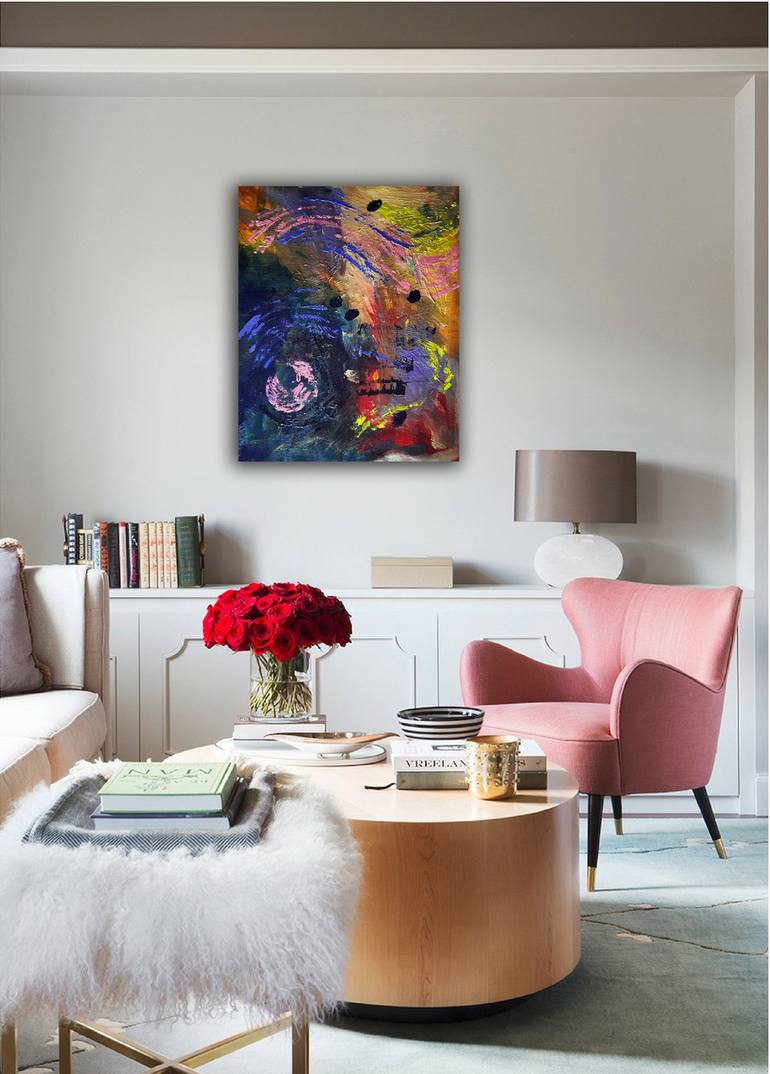 Original Abstract Expressionism Abstract Painting by Nadia Porro