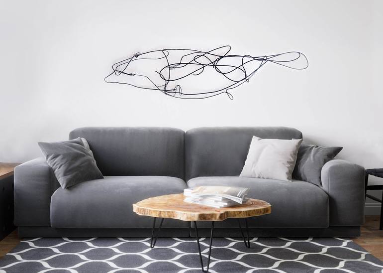 Original Modern Fish Sculpture by Lena Tsirulnik