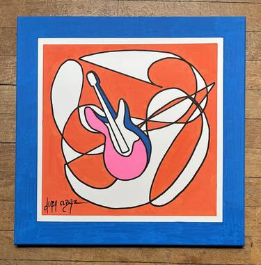 Original Pop Art Music Drawing by Alain Elbaz