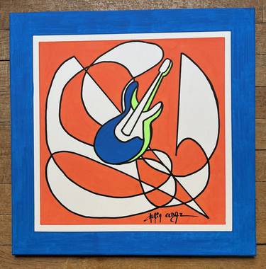 Original Surrealism Music Drawing by Alain Elbaz