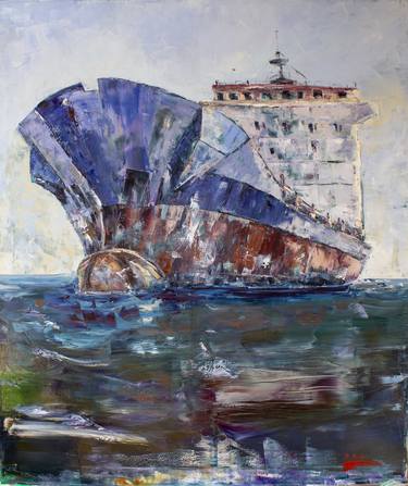Print of Ship Paintings by Oleg Sharapanovsky