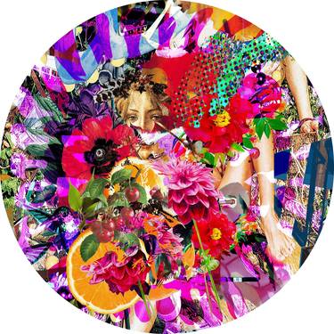 Original Color Field Painting Floral Mixed Media by Patrick Corrado