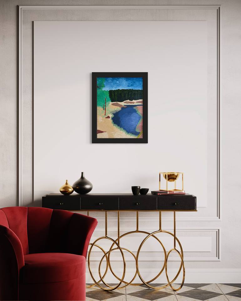 Original Abstract Expressionism Landscape Painting by Cecilia Anastos