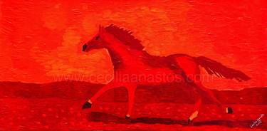 Original Figurative Horse Paintings by Cecilia Anastos