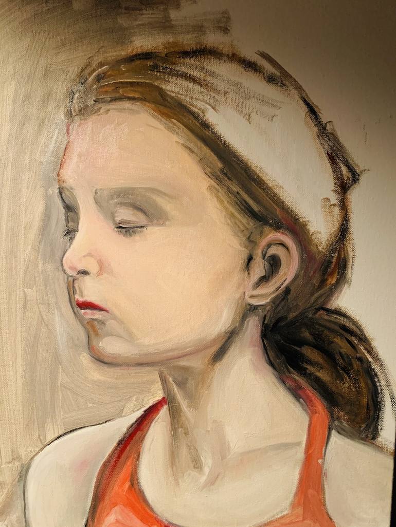 Girl in red Painting by Bobbie Fertig | Saatchi Art