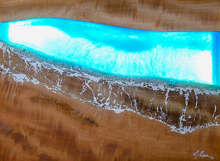 Original Abstract Beach Painting by Josh Cooper
