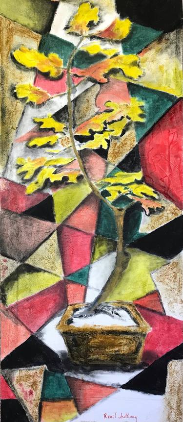 Original Cubism Nature Painting by Renil Anthony