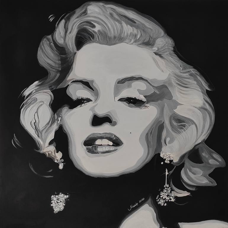 pop art black and white marilyn monroe