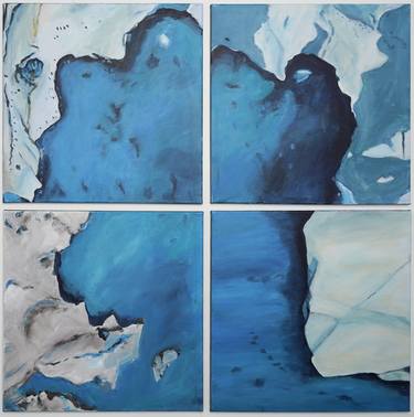 Original Abstract Aerial Paintings by Nassia Chytiroglou