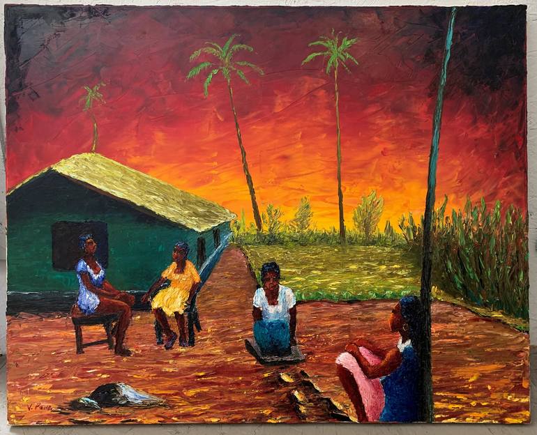 Sunset In The Dominican Republic Painting By Vittorio Panzarasa   7261432 HSC00001 7 