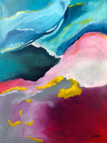 Original Abstract Paintings by KLOO  Pascale REY-TEXIER