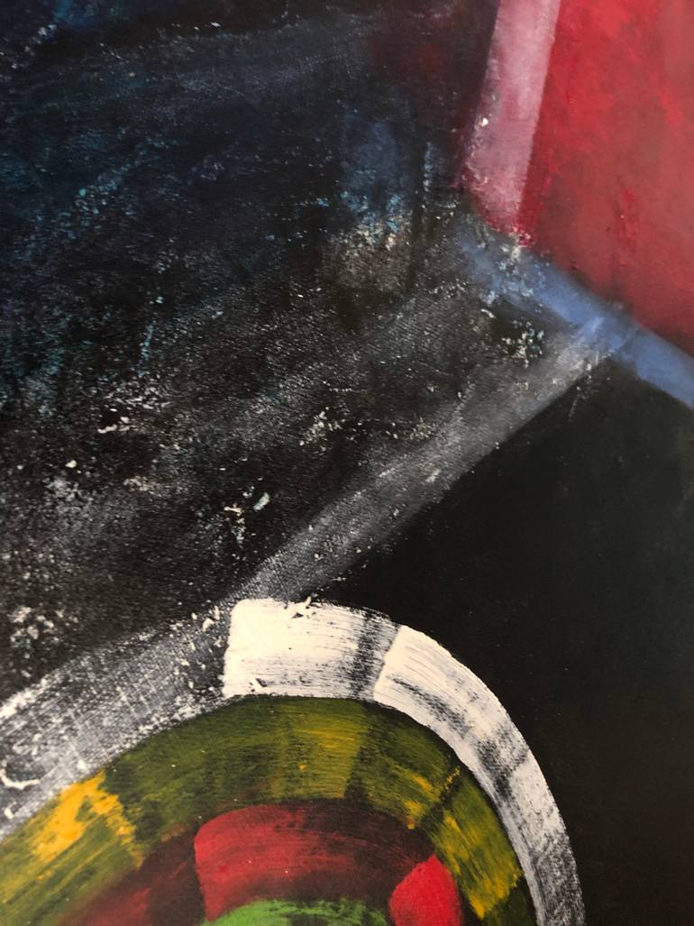 Original Abstract Geometric Painting by Kloo  Pascale Rey-Texier