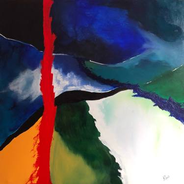 Original Fine Art Abstract Paintings by KLOO  Pascale REY-TEXIER