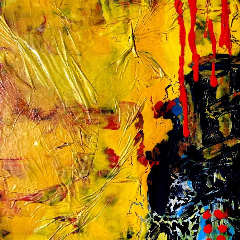 Original Abstract Expressionism Abstract Mixed Media by Diane Leon