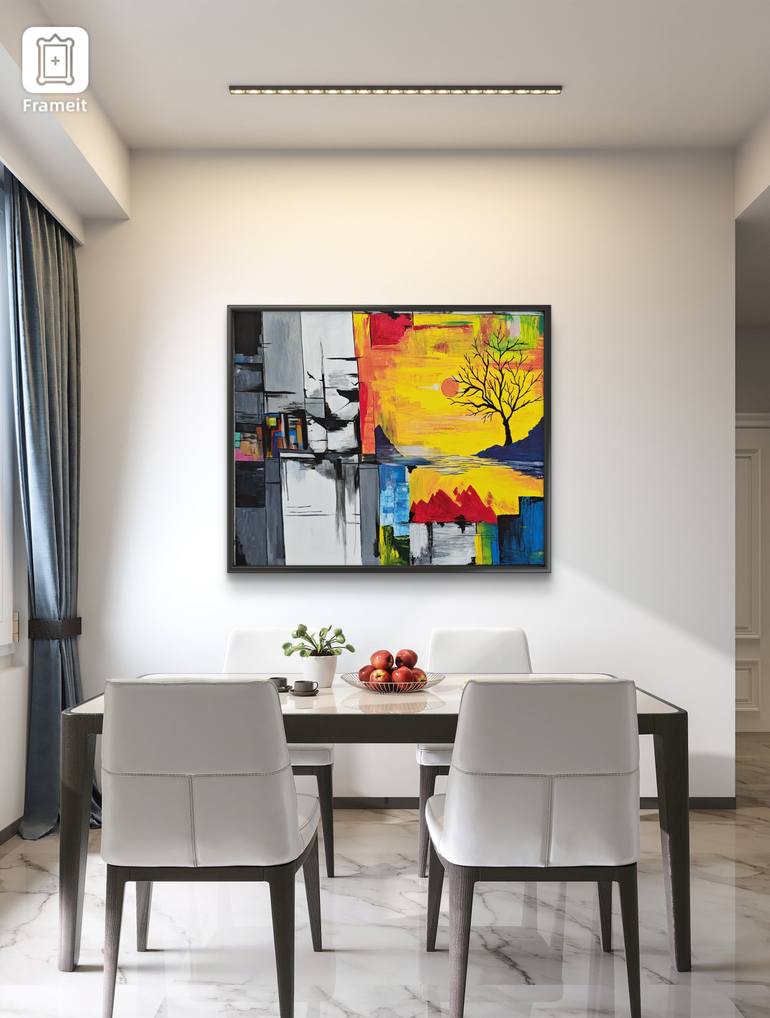 Original Abstract Expressionism Abstract Painting by Sameen Shaseefa
