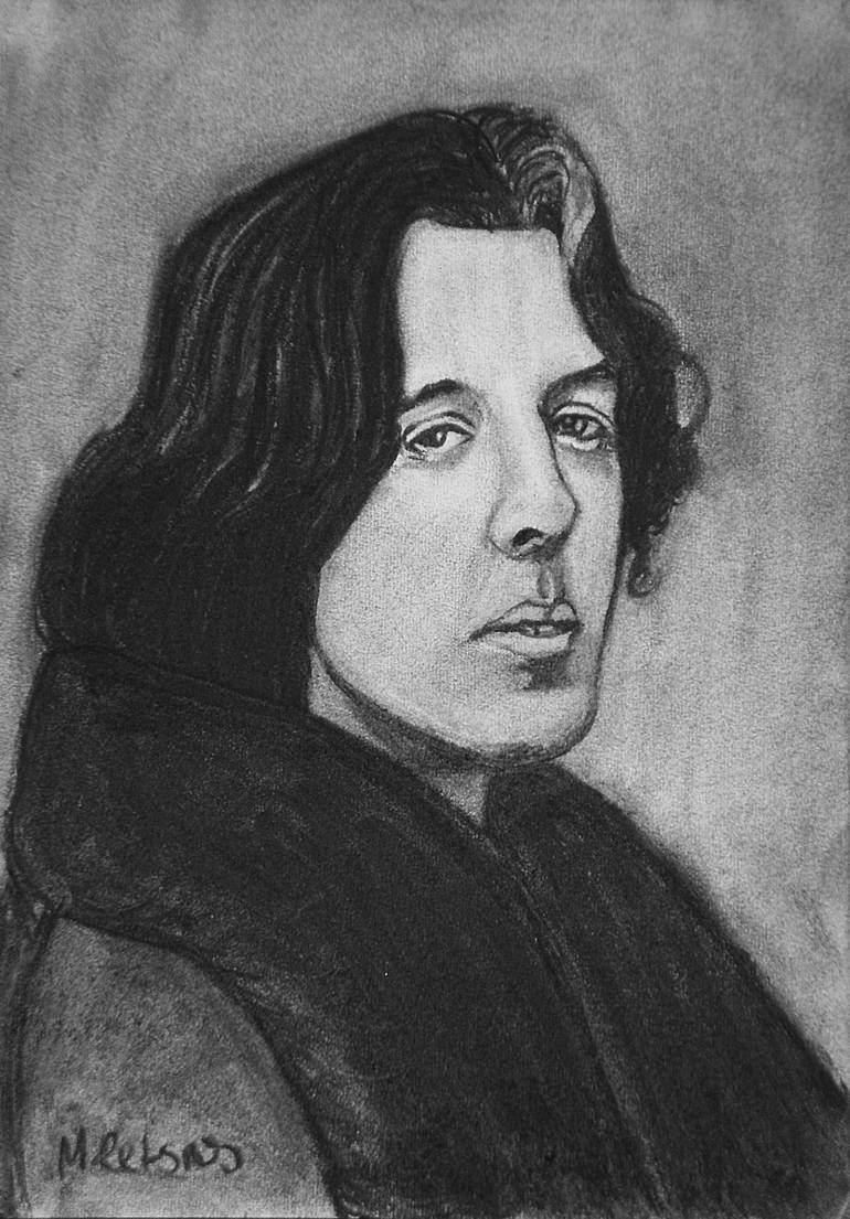 The portrait of Oscar Wilde Drawing by Marit Refsnes | Saatchi Art