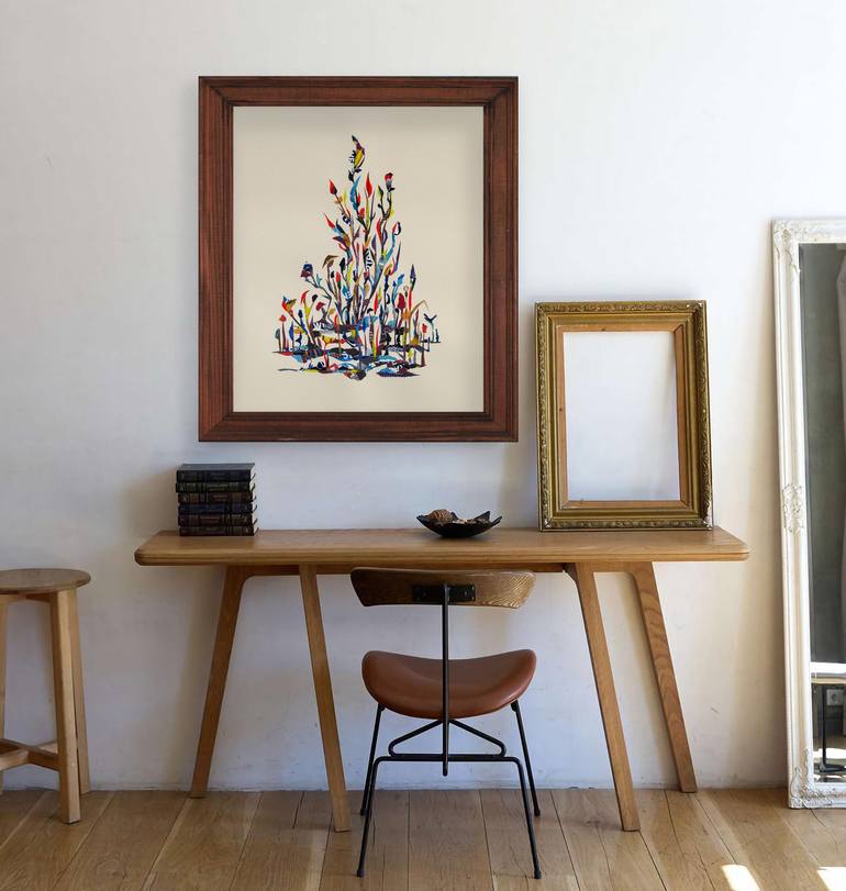 Original Abstract Botanic Collage by Marina Geipel