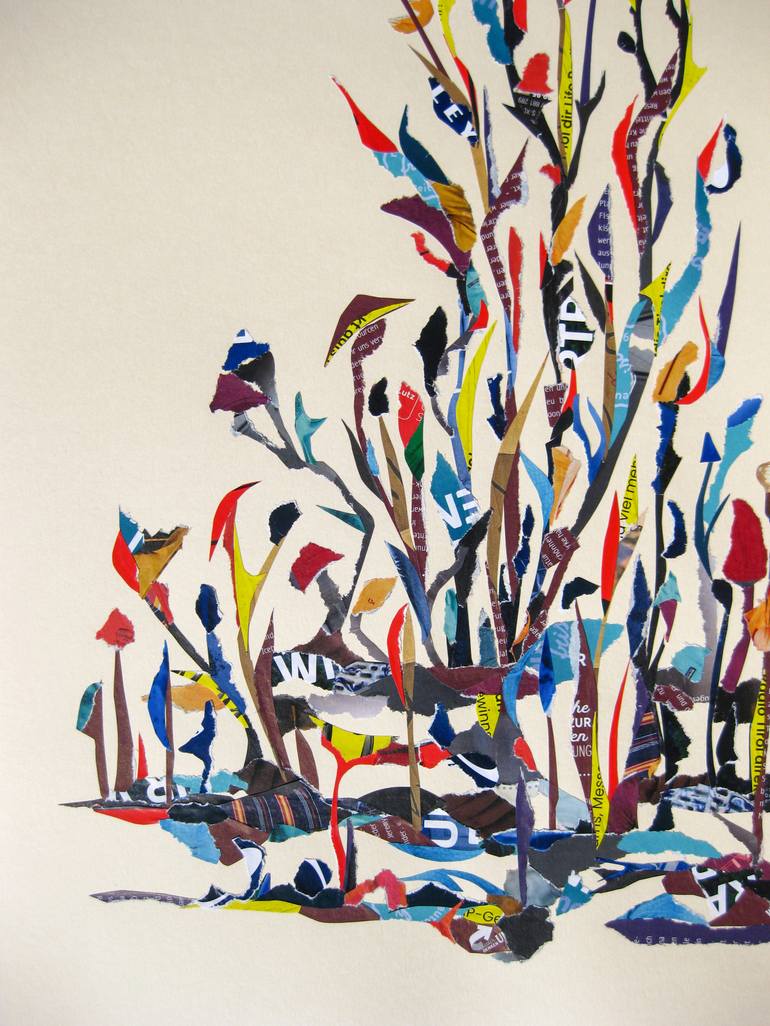 Original Abstract Botanic Collage by Marina Geipel