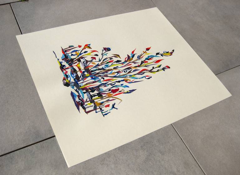 Original Abstract Botanic Collage by Marina Geipel