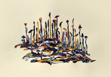 Original Abstract Botanic Collage by Marina Geipel