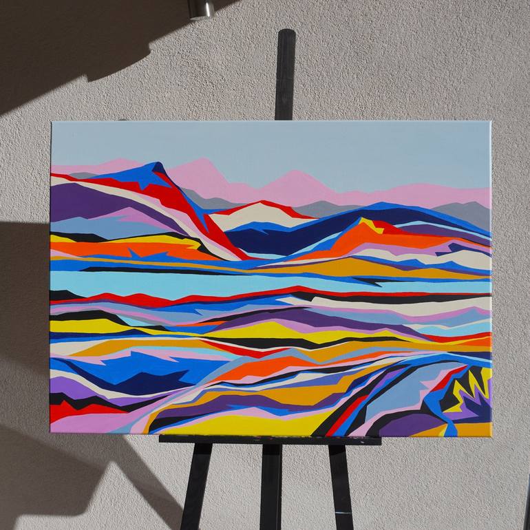 Original Abstract Landscape Painting by Marina Geipel