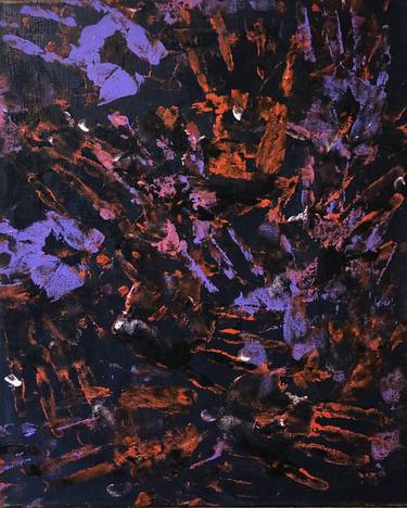 Original Abstract Expressionism People Painting by Polina Musiychenko