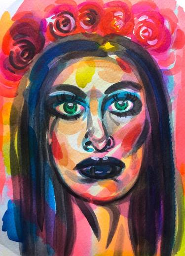 Original Expressionism Women Painting by Emma Ryan