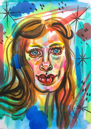 Original Expressionism Women Painting by Emma Ryan
