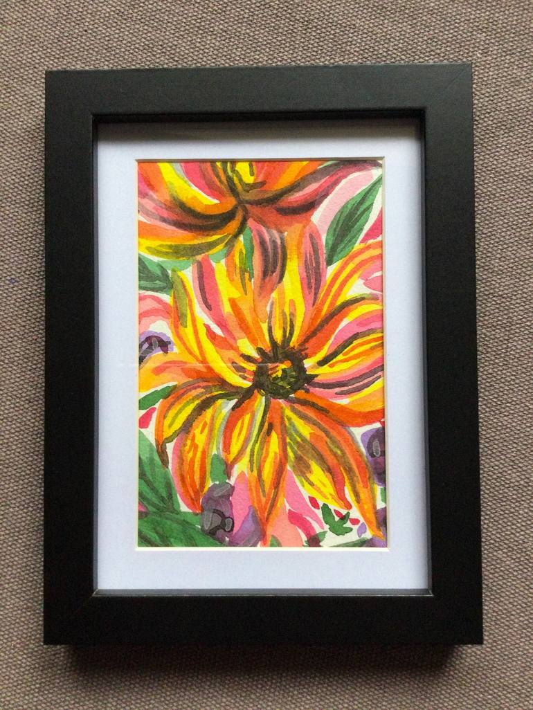 Original Expressionism Floral Painting by Emma Ryan