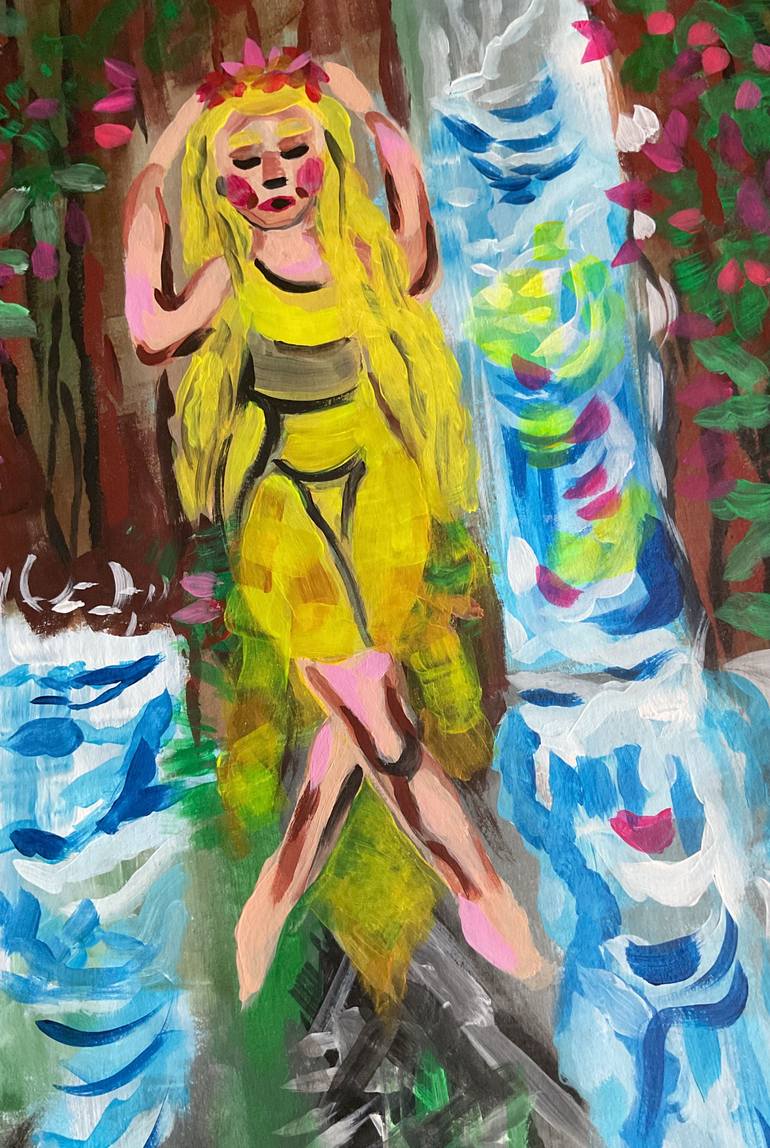 Original Expressionism Women Painting by Art Of Emma Ryan