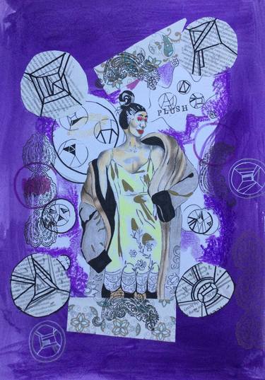 Original Expressionism Women Mixed Media by Emma Ryan